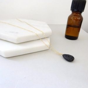 Jewelry - Natural Lava Stone Rock Diffuser Teardrop Necklace Jewelry - Natural Lava Stone Rock Diffuser Teardrop Necklace